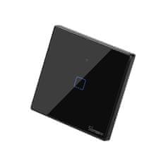 Sonoff Fekete wifi érintőkapcsoló + távirányító T3EU1C-TX