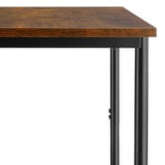 tectake Yonkers tároló asztal 38.5x30x51.5cm - Ipari sötét fa