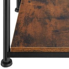 tectake Yonkers tároló asztal 38.5x30x51.5cm - Ipari sötét fa