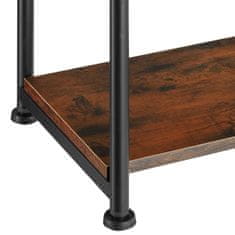 tectake Memphis kisasztal polccal 34x30x59cm - Ipari sötét fa