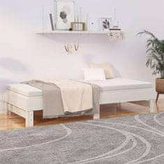 Greatstore fehér tömör fenyőfa kihúzható kanapéágy 2 x (90 x 200) cm