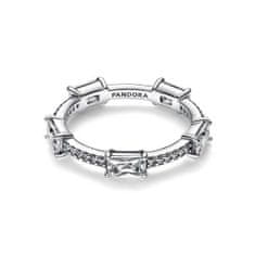 Pandora Bájos ezüst gyűrű cirkónium kövekkel 192397C01 (Kerület 52 mm)
