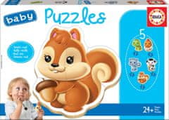 EDUCA Baby puzzle Állatok 5in1 (3-5 darab)