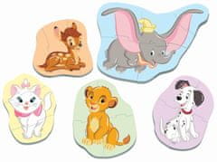 EDUCA Baba puzzle Disney állatok 2, 5in1 (3-5 darab)