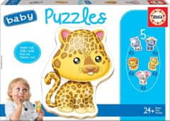 EDUCA Baby Puzzle Vadállatok 5in1 (3-5 darab)