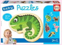 EDUCA Baby puzzle Trópusi állatok 5in1 (3-5 darab)