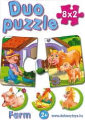 DOHÁNY Duo puzzle A farmon 8x2 darab