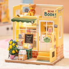 Robotime miniatűr házi medve könyvesbolt