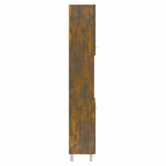 shumee füstös tölgyszínű szerelt fa fürdőszobaszekrény 30x30x179 cm