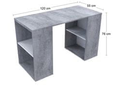 nabbi Asztal Tehetség T4 - beton / fehér