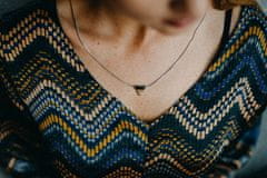 BeWooden női nyaklánc fából készült részletekkel Lini Necklace Triangle ezüst