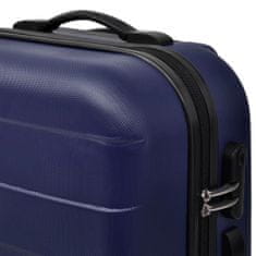 Greatstore 3 darabos kék húzható kemény bőrönd szett 45,5/55/66 cm