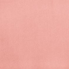 shumee rózsaszín bársony zsebrugós ágymatrac 80 x 200 x 20 cm