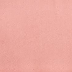 shumee rózsaszín bársony zsebrugós ágymatrac 90 x 200 x 20 cm