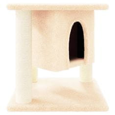 shumee krémszínű macskabútor szizál kaparófákkal 37 cm