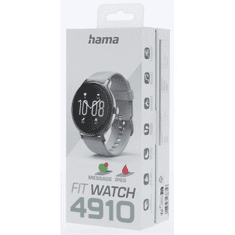 Hama Fit Watch 4910, sportóra, pulzusszám, oximéter, kalória, vízálló, szürke, szürke