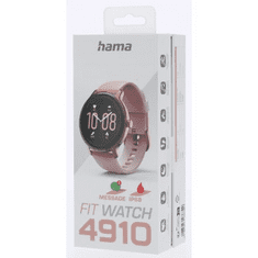 Hama Fit Watch 4910, sportóra, pulzusszám, oximéter, kalória, vízálló, rózsaszín, rózsaszín