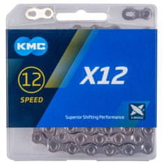 KMC X12 ezüst 126 láncszemű lánc BOX
