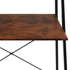 tectake Exeter íróasztal 85,5x46,5x140cm - Ipari sötét fa