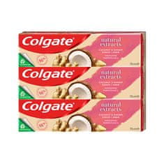 Colgate Fogkrém Naturals Extracts Coconut & Ginger 3 x 75 ml