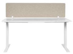 Beliani Bézs Asztali Térelválasztó Panel 130 x 40 WALLY