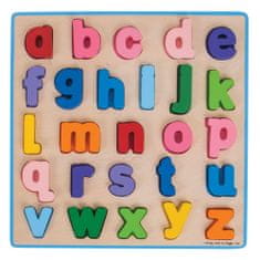 Bigjigs Toys Bigjigs Baby fa puzzle ábécé kisbetűkkel