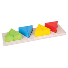 Bigjigs Toys Betét puzzle törtek háromszögek