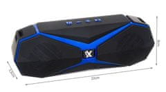 Izoxis Hordozható Bluetooth hangszóró vállpánttal Kékfekete ISO 12275