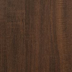 Greatstore barna tölgy színű szerelt fa könyvszekrény 45 x 24 x 160 cm