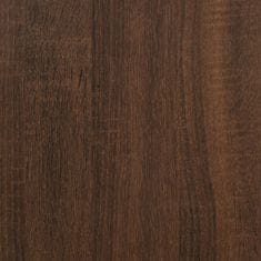 Greatstore 2 db barna tölgyszínű szerelt fa fali kockapolc 80x15x26,5 cm