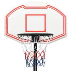 Greatstore fehér polietilén kosárlabda állvány 237-307 cm
