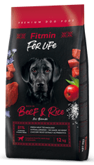 Fitmin dog For Life, Beef & Rice, 12 kg