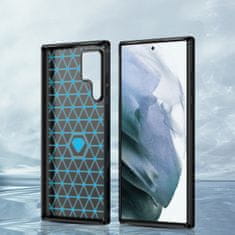 MG Carbon szilikon tok Samsung Galaxy S23 Ultra, fekete