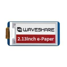 Waveshare Kijelző 2.13" E-Paper E-Tinta Raspberry Pi Pico, 212×104, piros / fekete / fehér, SPI
