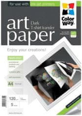ColorWay vasalópapír/ sötéthez/ textil/ 120g/m2, A4/ 5 db