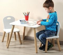 Kesper Gyermekasztal készlet két székkel fehér színben