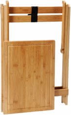 Kesper Multifunkcionális összecsukható asztal bambuszból, 60 x 79 x 45 cm