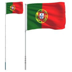 Greatstore portugál alumínium zászló és rúd 5,55 m