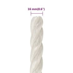 Greatstore fehér polipropilén munkakötél 16 mm 50 m
