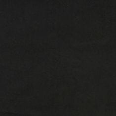 Greatstore fekete bársony ágykeret fejtámlával 200 x 200 cm