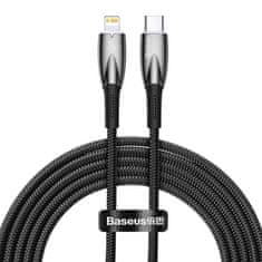 BASEUS Glimmer kábel USB-C / Lightning 20W 2m, fekete
