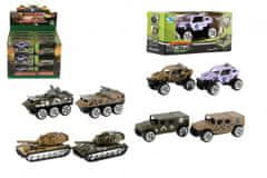 Teddies Tank/Autó katonai/páncélozott személyszállító fém 7cm - változat vagy szín keveréke