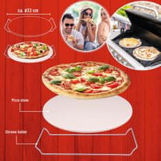 Alpina Pizza kő 33 cm + tartó