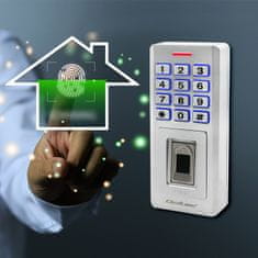 Qoltec Oberon kombinált zár ujjlenyomat-olvasóval | RFID | kód | kártya | kulcskarika | csengő | IP68 | EM