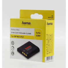 Hama fényképezőgép akkumulátor típusa Sony NP-BG1, Li-Ion 3,6 V/950 mAh