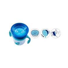 Chicco Educational Cup 360 m 12m-től, 200ml, kék