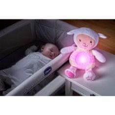Chicco Cuddly Night fény - juh dallammal és felvétel lehetőségével, rózsaszín