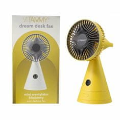Vitammy Dream asztali ventilátor, USB mini asztali ventilátor, sárga