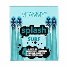 Vitammy SPLASH, Tartalék fogkefék SPLASH, kék / surf /, 4db