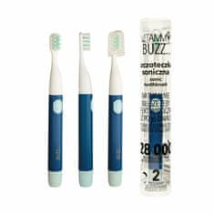 Vitammy BUZZ Sonic fogkefe 28 000 mikromozdulattal, 2 tisztító programmal, sötétkék/kék